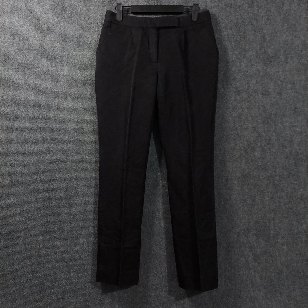 Salvatore Ferragamo Dress Pants Womens 40 Black Flat Front Made In Italy 29x29
